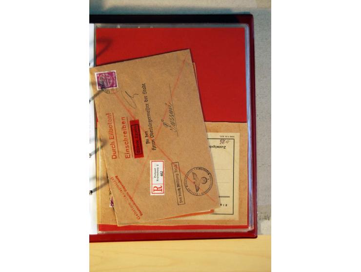 1932/40, Hindenburg-Freimarkenausgabe, umfangreiche Sammlung mit einigen hundert Briefen und Karten, dabei bessere Einzel- un