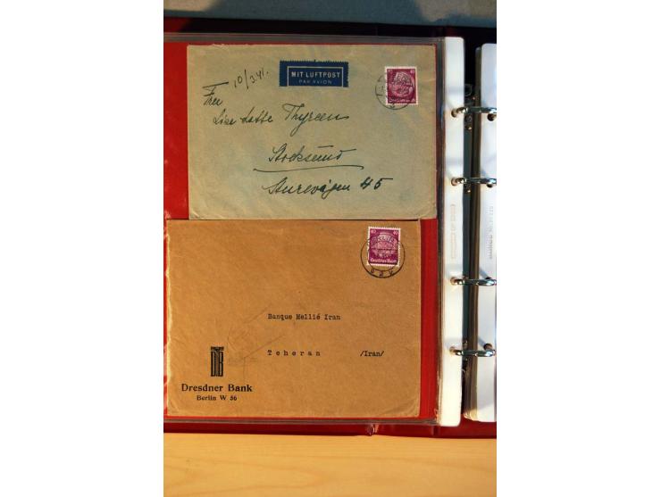 1932/40, Hindenburg-Freimarkenausgabe, umfangreiche Sammlung mit einigen hundert Briefen und Karten, dabei bessere Einzel- un