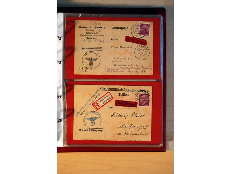 1932/40, Hindenburg-Freimarkenausgabe, umfangreiche Sammlung mit einigen hundert Briefen und Karten, dabei bessere Einzel- un