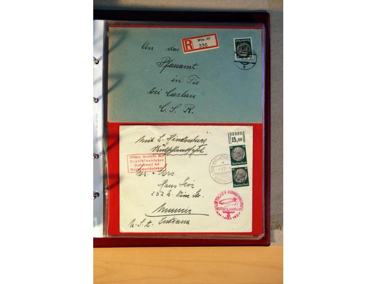 1932/40, Hindenburg-Freimarkenausgabe, umfangreiche Sammlung mit einigen hundert Briefen und Karten, dabei bessere Einzel- un