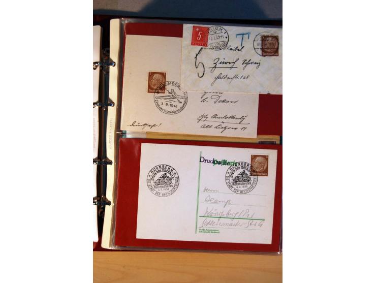 1932/40, Hindenburg-Freimarkenausgabe, umfangreiche Sammlung mit einigen hundert Briefen und Karten, dabei bessere Einzel- un