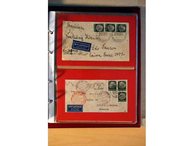 1932/40, Hindenburg-Freimarkenausgabe, umfangreiche Sammlung mit einigen hundert Briefen und Karten, dabei bessere Einzel- un