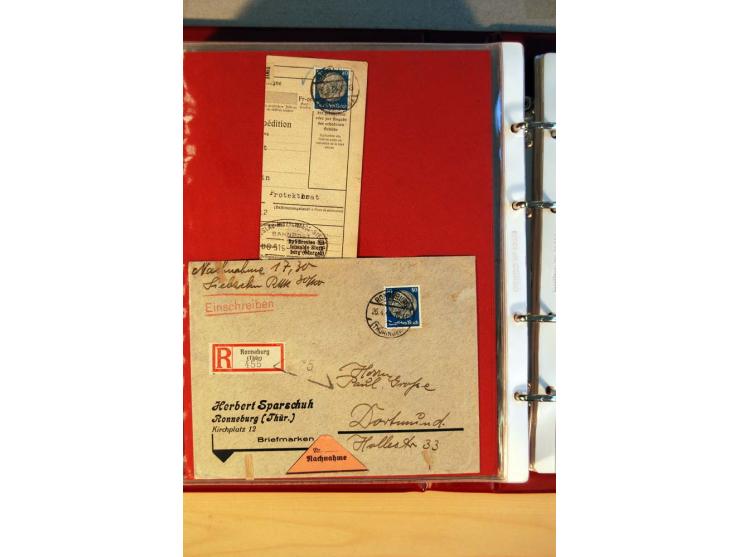 1932/40, Hindenburg-Freimarkenausgabe, umfangreiche Sammlung mit einigen hundert Briefen und Karten, dabei bessere Einzel- un