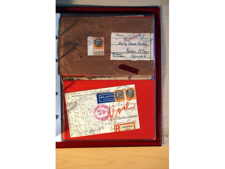 1932/40, Hindenburg-Freimarkenausgabe, umfangreiche Sammlung mit einigen hundert Briefen und Karten, dabei bessere Einzel- un