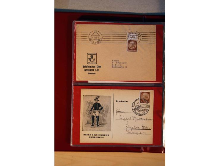 1932/40, Hindenburg-Freimarkenausgabe, umfangreiche Sammlung mit einigen hundert Briefen und Karten, dabei bessere Einzel- un