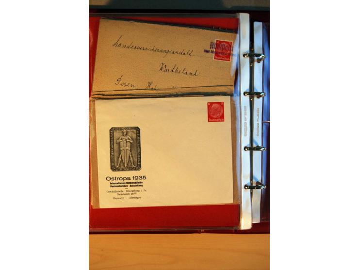 1932/40, Hindenburg-Freimarkenausgabe, umfangreiche Sammlung mit einigen hundert Briefen und Karten, dabei bessere Einzel- un