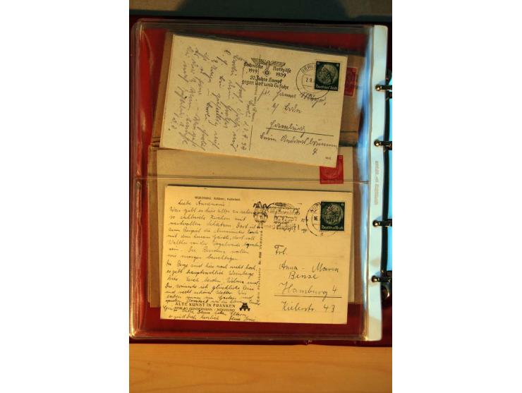 1932/40, Hindenburg-Freimarkenausgabe, umfangreiche Sammlung mit einigen hundert Briefen und Karten, dabei bessere Einzel- un