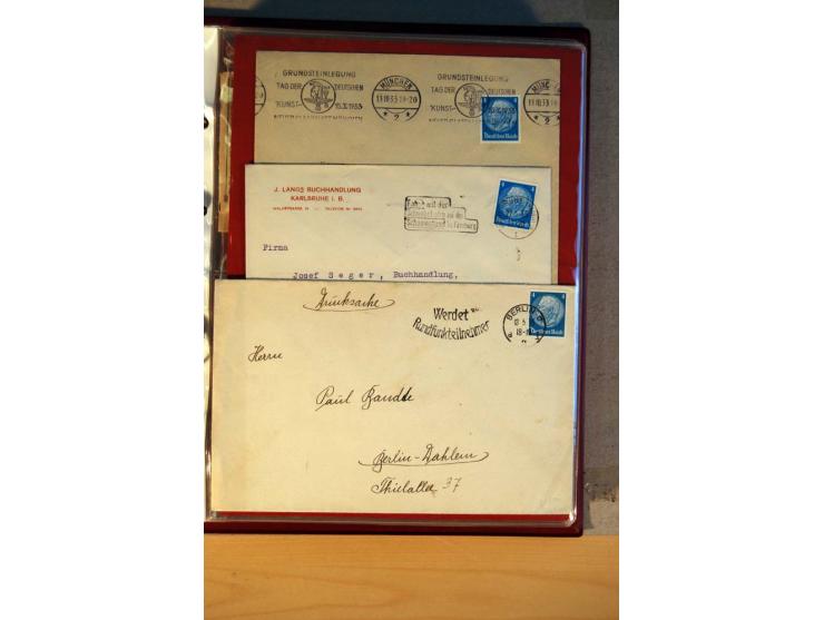 1932/40, Hindenburg-Freimarkenausgabe, umfangreiche Sammlung mit einigen hundert Briefen und Karten, dabei bessere Einzel- un