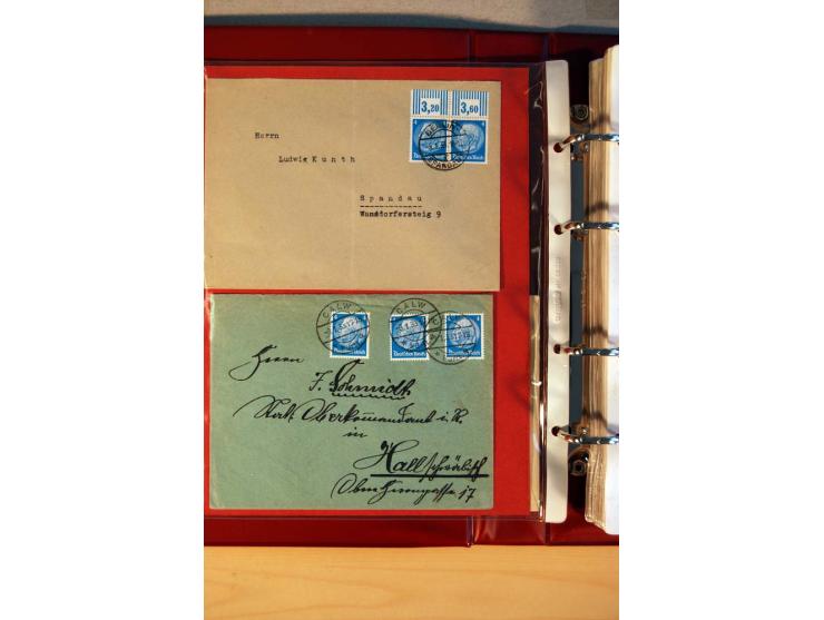 1932/40, Hindenburg-Freimarkenausgabe, umfangreiche Sammlung mit einigen hundert Briefen und Karten, dabei bessere Einzel- un
