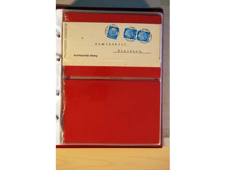 1932/40, Hindenburg-Freimarkenausgabe, umfangreiche Sammlung mit einigen hundert Briefen und Karten, dabei bessere Einzel- un