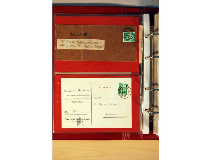 1932/40, Hindenburg-Freimarkenausgabe, umfangreiche Sammlung mit einigen hundert Briefen und Karten, dabei bessere Einzel- un