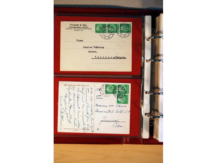 1932/40, Hindenburg-Freimarkenausgabe, umfangreiche Sammlung mit einigen hundert Briefen und Karten, dabei bessere Einzel- un