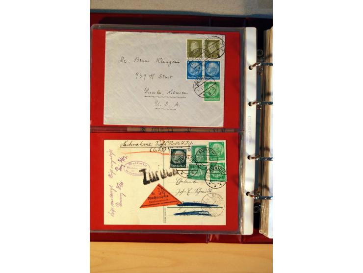 1932/40, Hindenburg-Freimarkenausgabe, umfangreiche Sammlung mit einigen hundert Briefen und Karten, dabei bessere Einzel- un