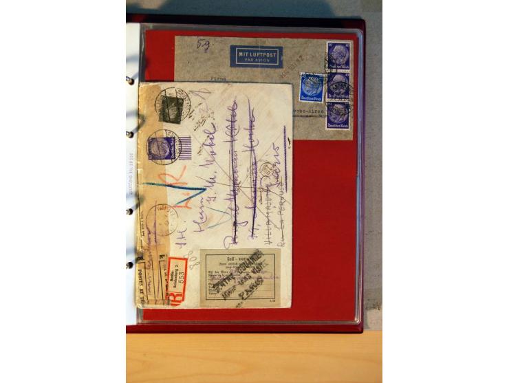 1932/40, Hindenburg-Freimarkenausgabe, umfangreiche Sammlung mit einigen hundert Briefen und Karten, dabei bessere Einzel- un