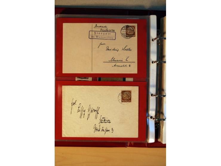 1932/40, Hindenburg-Freimarkenausgabe, umfangreiche Sammlung mit einigen hundert Briefen und Karten, dabei bessere Einzel- un