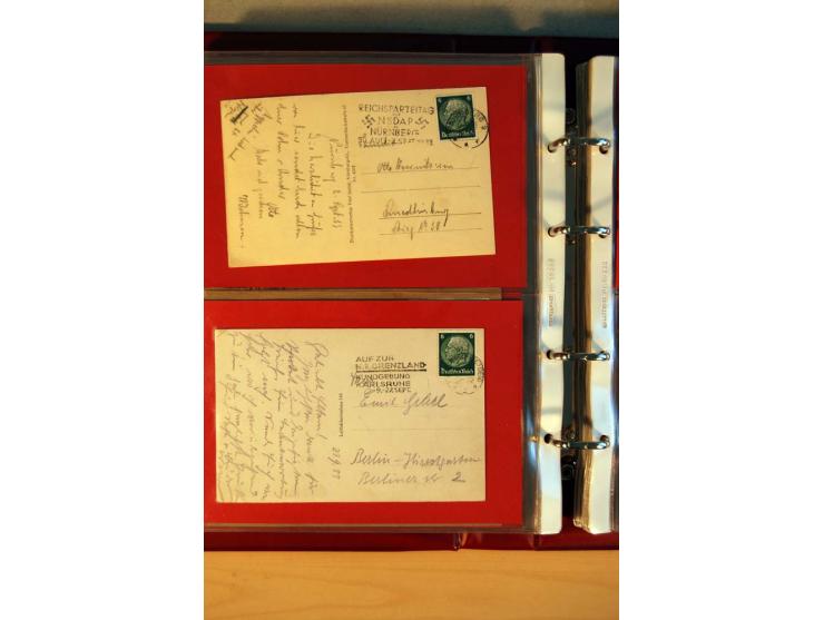1932/40, Hindenburg-Freimarkenausgabe, umfangreiche Sammlung mit einigen hundert Briefen und Karten, dabei bessere Einzel- un