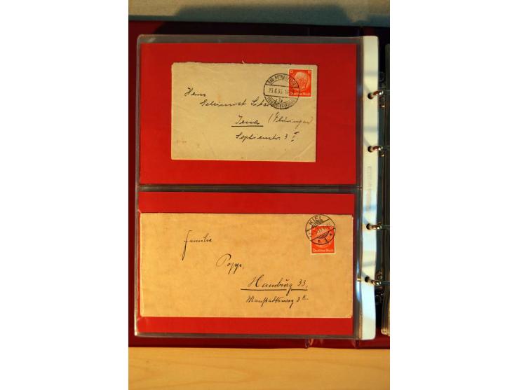 1932/40, Hindenburg-Freimarkenausgabe, umfangreiche Sammlung mit einigen hundert Briefen und Karten, dabei bessere Einzel- un