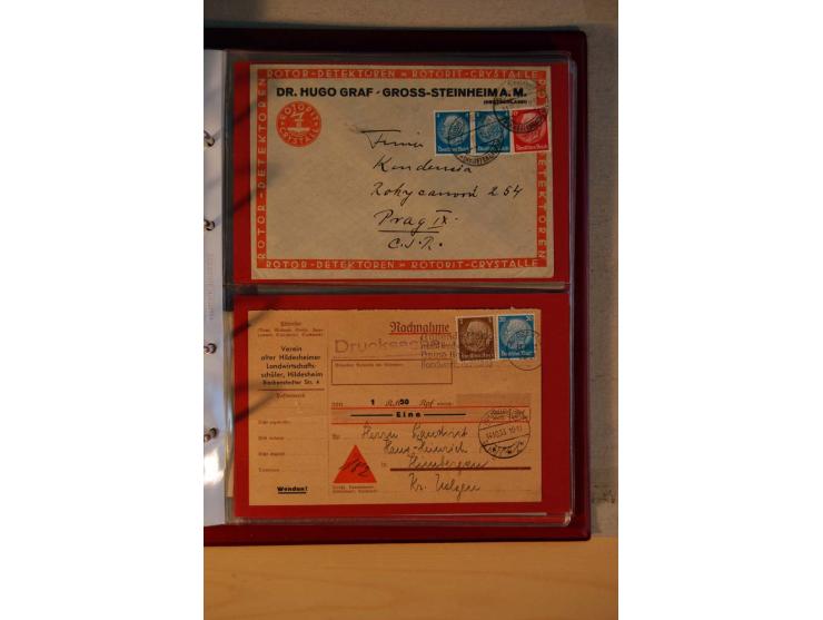 1932/40, Hindenburg-Freimarkenausgabe, umfangreiche Sammlung mit einigen hundert Briefen und Karten, dabei bessere Einzel- un