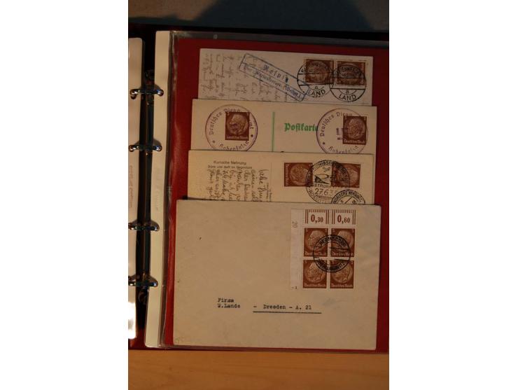 1932/40, Hindenburg-Freimarkenausgabe, umfangreiche Sammlung mit einigen hundert Briefen und Karten, dabei bessere Einzel- un