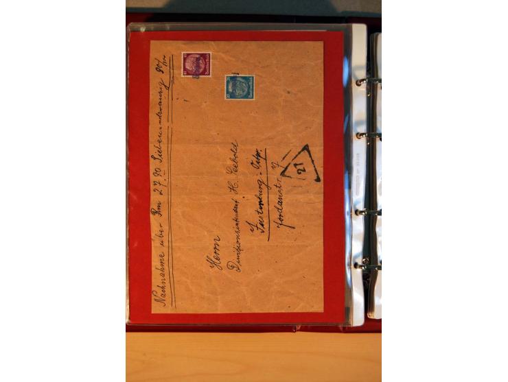 1932/40, Hindenburg-Freimarkenausgabe, umfangreiche Sammlung mit einigen hundert Briefen und Karten, dabei bessere Einzel- un