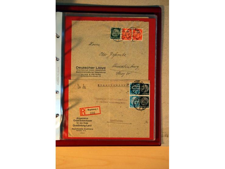 1932/40, Hindenburg-Freimarkenausgabe, umfangreiche Sammlung mit einigen hundert Briefen und Karten, dabei bessere Einzel- un