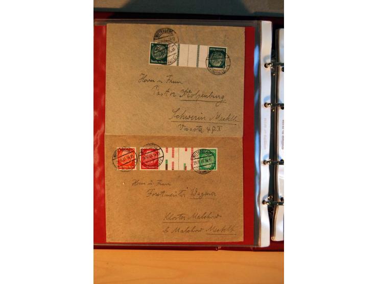 1932/40, Hindenburg-Freimarkenausgabe, umfangreiche Sammlung mit einigen hundert Briefen und Karten, dabei bessere Einzel- un