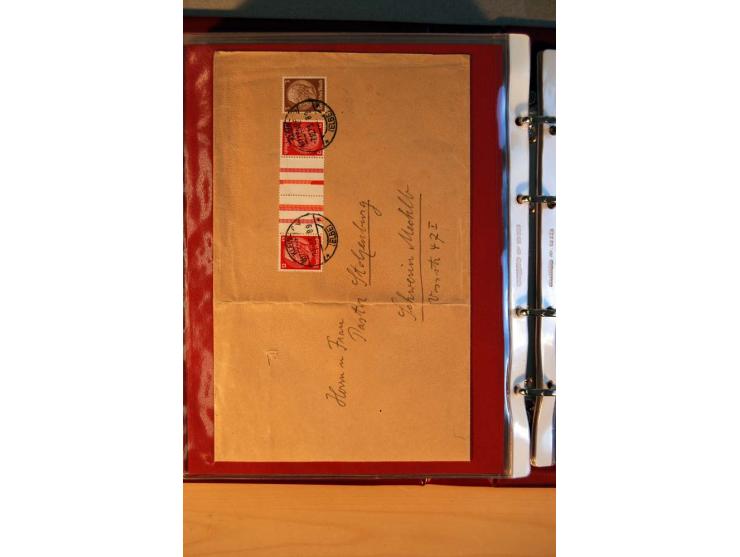 1932/40, Hindenburg-Freimarkenausgabe, umfangreiche Sammlung mit einigen hundert Briefen und Karten, dabei bessere Einzel- un