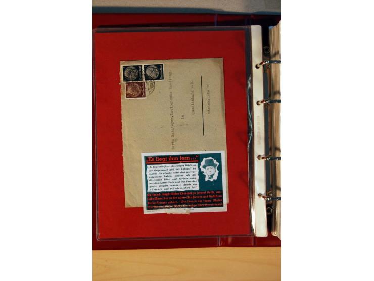 1932/40, Hindenburg-Freimarkenausgabe, umfangreiche Sammlung mit einigen hundert Briefen und Karten, dabei bessere Einzel- un