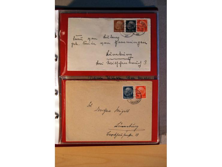 1932/40, Hindenburg-Freimarkenausgabe, umfangreiche Sammlung mit einigen hundert Briefen und Karten, dabei bessere Einzel- un