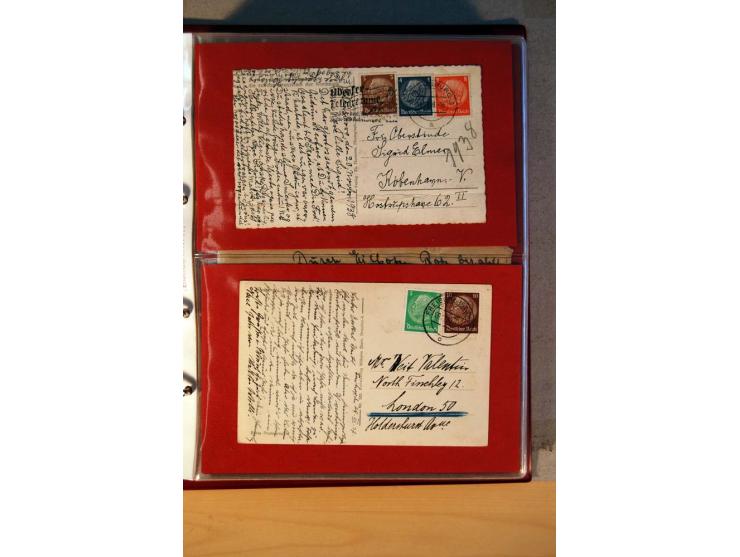 1932/40, Hindenburg-Freimarkenausgabe, umfangreiche Sammlung mit einigen hundert Briefen und Karten, dabei bessere Einzel- un