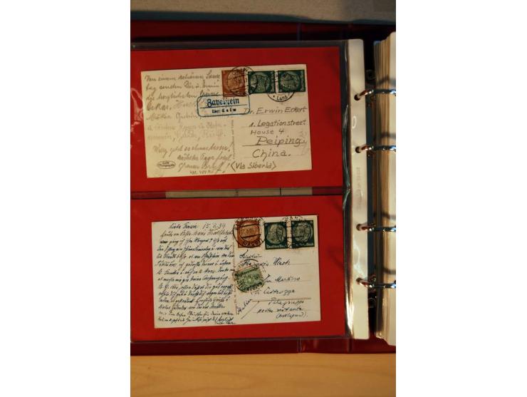 1932/40, Hindenburg-Freimarkenausgabe, umfangreiche Sammlung mit einigen hundert Briefen und Karten, dabei bessere Einzel- un