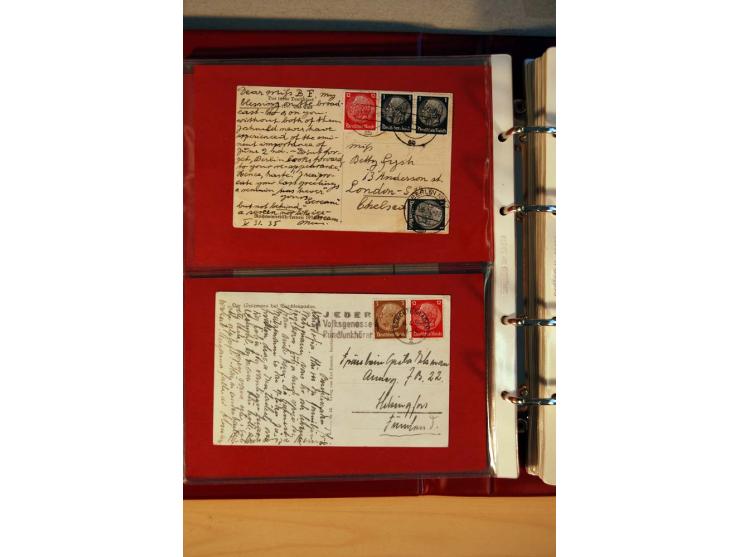 1932/40, Hindenburg-Freimarkenausgabe, umfangreiche Sammlung mit einigen hundert Briefen und Karten, dabei bessere Einzel- un