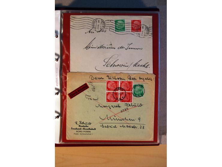 1932/40, Hindenburg-Freimarkenausgabe, umfangreiche Sammlung mit einigen hundert Briefen und Karten, dabei bessere Einzel- un