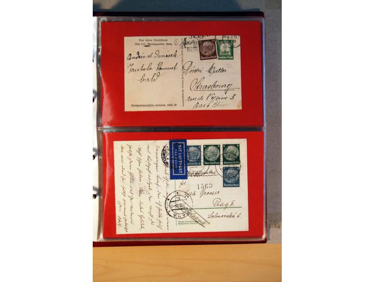 1932/40, Hindenburg-Freimarkenausgabe, umfangreiche Sammlung mit einigen hundert Briefen und Karten, dabei bessere Einzel- un