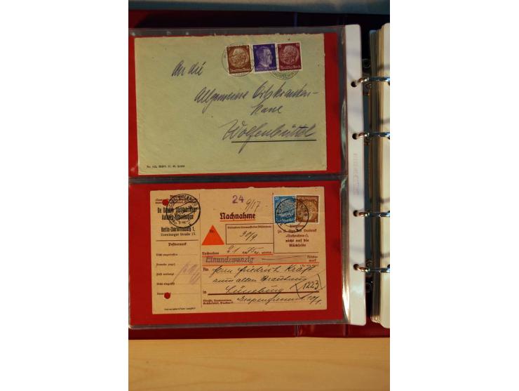 1932/40, Hindenburg-Freimarkenausgabe, umfangreiche Sammlung mit einigen hundert Briefen und Karten, dabei bessere Einzel- un