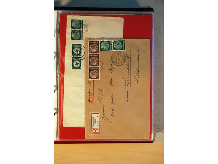 1932/40, Hindenburg-Freimarkenausgabe, umfangreiche Sammlung mit einigen hundert Briefen und Karten, dabei bessere Einzel- un
