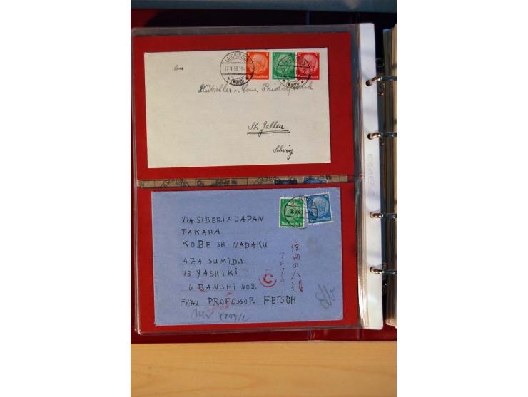 1932/40, Hindenburg-Freimarkenausgabe, umfangreiche Sammlung mit einigen hundert Briefen und Karten, dabei bessere Einzel- un