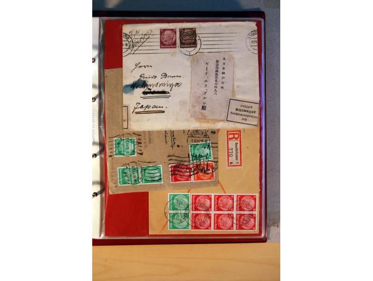 1932/40, Hindenburg-Freimarkenausgabe, umfangreiche Sammlung mit einigen hundert Briefen und Karten, dabei bessere Einzel- un