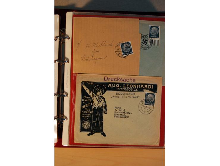 1932/40, Hindenburg-Freimarkenausgabe, umfangreiche Sammlung mit einigen hundert Briefen und Karten, dabei bessere Einzel- un