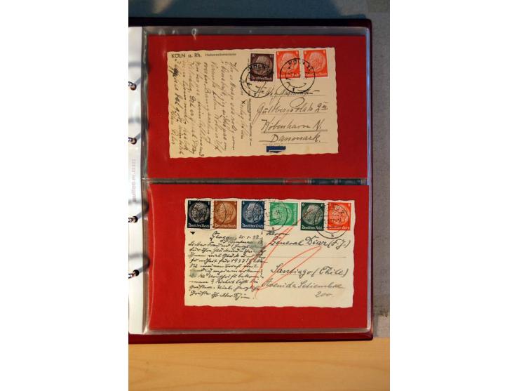 1932/40, Hindenburg-Freimarkenausgabe, umfangreiche Sammlung mit einigen hundert Briefen und Karten, dabei bessere Einzel- un