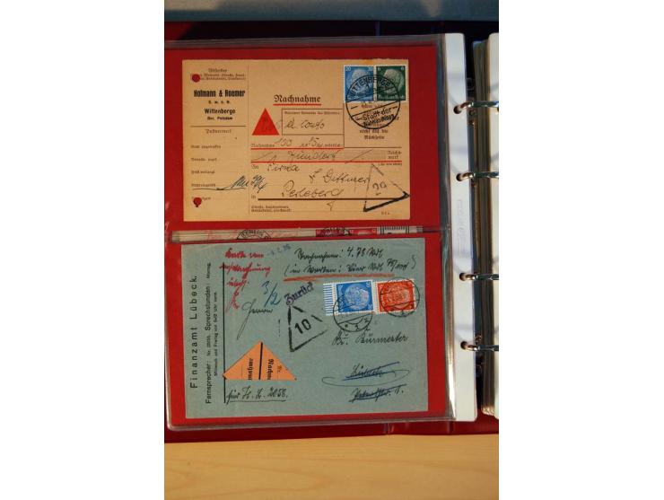1932/40, Hindenburg-Freimarkenausgabe, umfangreiche Sammlung mit einigen hundert Briefen und Karten, dabei bessere Einzel- un