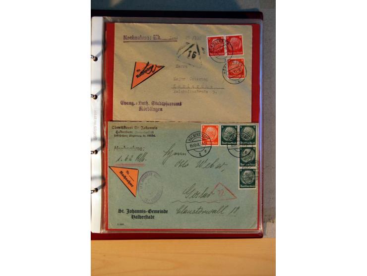 1932/40, Hindenburg-Freimarkenausgabe, umfangreiche Sammlung mit einigen hundert Briefen und Karten, dabei bessere Einzel- un