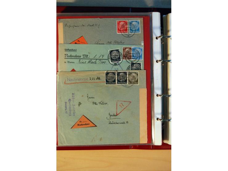 1932/40, Hindenburg-Freimarkenausgabe, umfangreiche Sammlung mit einigen hundert Briefen und Karten, dabei bessere Einzel- un