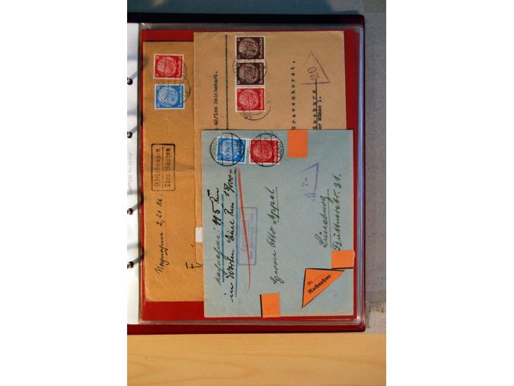 1932/40, Hindenburg-Freimarkenausgabe, umfangreiche Sammlung mit einigen hundert Briefen und Karten, dabei bessere Einzel- un