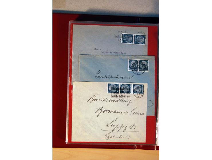 1932/40, Hindenburg-Freimarkenausgabe, umfangreiche Sammlung mit einigen hundert Briefen und Karten, dabei bessere Einzel- un