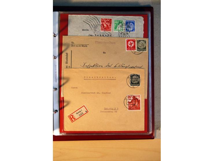 1932/40, Hindenburg-Freimarkenausgabe, umfangreiche Sammlung mit einigen hundert Briefen und Karten, dabei bessere Einzel- un
