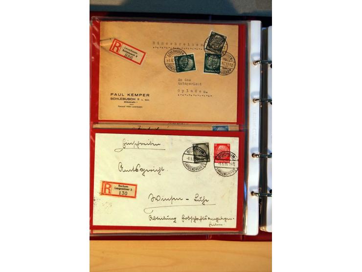 1932/40, Hindenburg-Freimarkenausgabe, umfangreiche Sammlung mit einigen hundert Briefen und Karten, dabei bessere Einzel- un