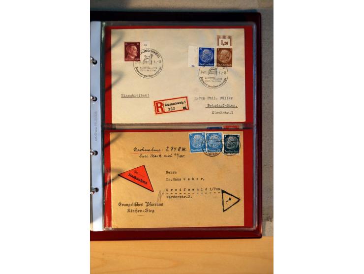 1932/40, Hindenburg-Freimarkenausgabe, umfangreiche Sammlung mit einigen hundert Briefen und Karten, dabei bessere Einzel- un