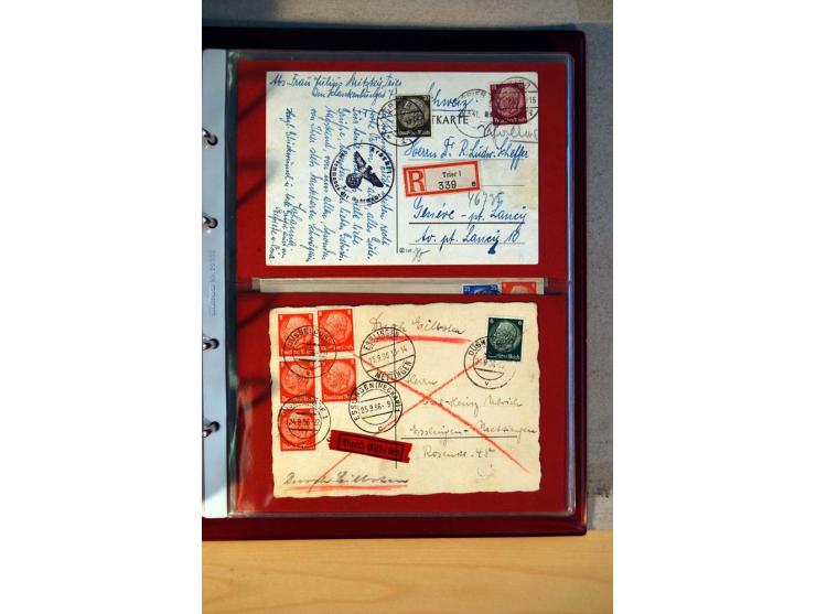 1932/40, Hindenburg-Freimarkenausgabe, umfangreiche Sammlung mit einigen hundert Briefen und Karten, dabei bessere Einzel- un