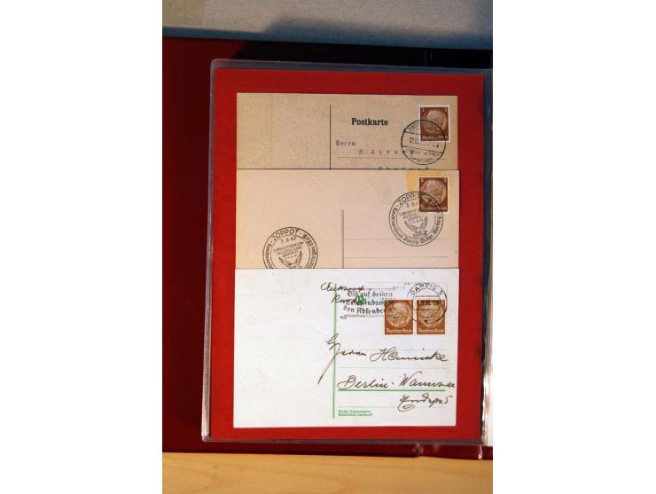 1932/40, Hindenburg-Freimarkenausgabe, umfangreiche Sammlung mit einigen hundert Briefen und Karten, dabei bessere Einzel- un